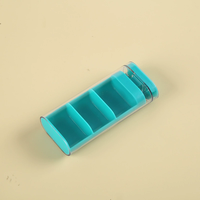 Mallette de rangement pour tablette portable et écologique avec 3 compartiments pilulier en plastique et boîte porte-pilules pour voyage