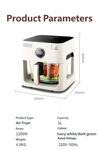 Nouvel Arrivage Friteuse à Air Professionnelle Sans Huile Carrée 4.1-5L, Appareil de Cuisine Électrique Numérique Tendance 2026 - Product Image 5