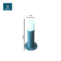 Lampe de poteau de jardin en aluminium étanche AC/DC LED IP67 pour allée de cour avec contrôle par application CRI 90 3500K Blanc chaud