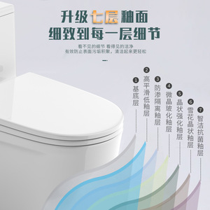 WC à siphon en titane italien Clean 2, grand diamètre, entièrement émaillé, anti-odeur, anti-éclaboussures, pour usage domestique - Product Image 1
