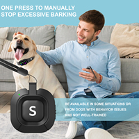 Collier aboiement de chien amélioré 2 en 1-Modes bip/vibration adaptés aux petites et grandes races Dispositif anti-aboiement télécommandé