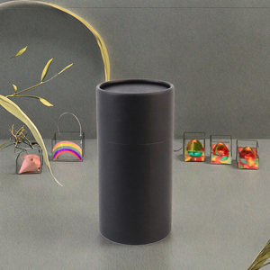 <b>Black</b> Cylinder Paper Tube Packaging Box for Food Use Biodegradable Recyclable Uncoated Duplex <b>Board</b> - Product Image 3
