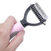 Outils de toilettage multi-fonctions pour animaux de compagnie, Kit de brosses, de nettoyage, pour chiens et chats, chiots, véritable fourrure, peigne, pièces