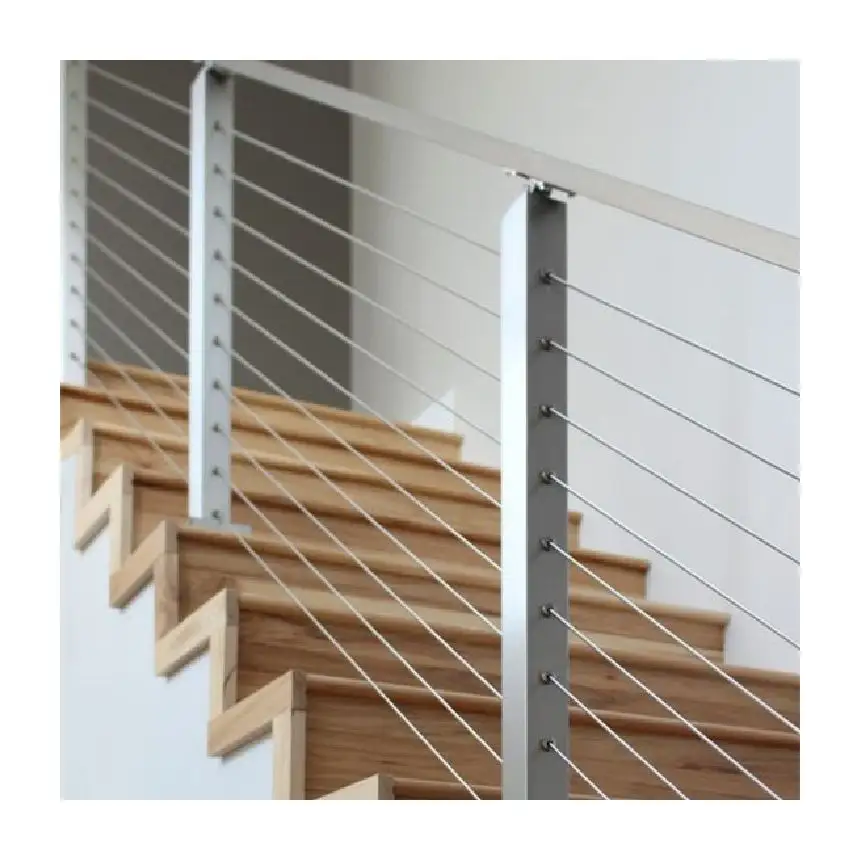 Diseño de Barandilla de escalera de acero inoxidable, pasamanos, accesorios de Cable