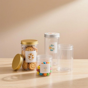 Food Grade <b>Plastic</b> <b>Jar</b> PET clear Cake <b>Jar</b> <b>Plastic</b> Transparent Hard Cake Cookie <b>Jar</b> <b>Plastic</b> With Lid - Product Image 3