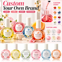 Huile pour cuticules naturelle 30 ml avec logo personnalisé, parfum de fleurs et de fruits, enrichie en vitamine E, hydratant pour les ongles et les cuticules, pour les doigts et les orteils