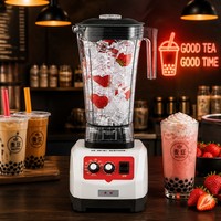Mixeur Commercial Silencieux à Double Bouton, Extracteur de Jus de Comptoir, Lame en Acier Inoxydable 304, Sans BPA, Pichet 2L, 1600W pour Café et Bar à Jus