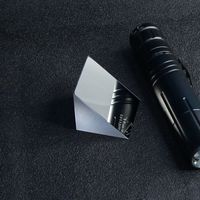 Custom Optical Glass Prism Enhanced Aluminum Coating 90% Clear Aperture Right Angle Reflecting Triangular Prism