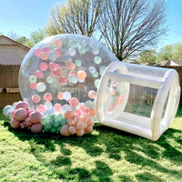 Château gonflable commercial blanc en forme de bulle, dôme gonflable pour enfants, idéal pour les fêtes en plein air