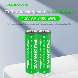 แบตเตอรี่ลิเธียมไอออนแบบ2 in 1 Type-C มีสายชาร์จแบตเตอรี่ลิเธียมไอออนขนาด1.5โวลต์ AA - Product Image 2