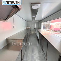 Remorque alimentaire entièrement équipée Wetruth pour la restauration rapide, le café, la pizza, les entreprises de vente ambulante, écran LED extérieur pour camion de cuisine