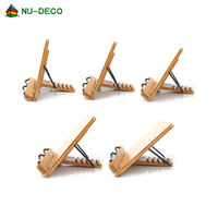 Support de lecture pliable et réglable en bambou pour table, idéal pour la cuisine et la lecture