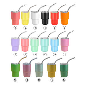 Verre à shot en acier inoxydable à double paroi avec paille, personnalisable avec logo, réutilisable, écologique, pour promotion, mini 3oz 5oz 7oz, pour <span class=keywords><strong>Tequila</strong></span> - Product Image 2