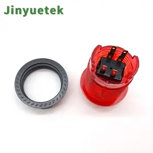 32mm 28mm Illuminated Round Push Button With LED Light Arcade Game Machine Plastic Button Switch