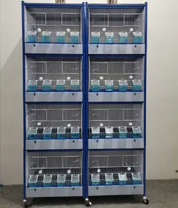 工厂OEM ODM堆叠和锁定双种鸽笼鸟笼繁殖鸟雀鹦鹉雀飞行种鸽笼