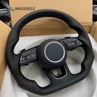 VENTE FLASH Accessoires de voiture Volant sport en cuir pleine fleur pour Audi S6 S7 A4 A5 A6 A7 Q3 Q5 A3 S3 S8 R8 Volant de voiture