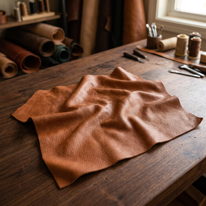 Cuir véritable brun grainé, épaisseur 0,8-1,2 mm, matériau solide et écologique du groupe JNA pour accessoires - Product Image 2
