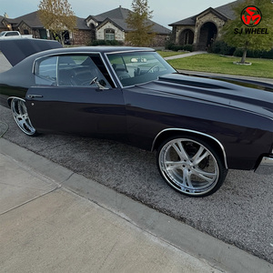 Jantes forgées SJ 24 pouces 5x120 5x127 5 trous, jantes 20 22 24 26 28 pouces pour <span class=keywords><strong>Oldsmobile</strong></span>, Pontiac, Chevrolet, style Deep Dish - Product Image 4