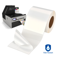 Rollo de etiquetas PET de vinilo mate PP brillante troquelado en blanco imprimible por inyección de tinta para impresora Epson