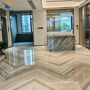 Marmo KT STONE Versailles Gold Beige con Motivo a Chevron, Pavimentazione in Stile <span class=keywords><strong>Palazzo</strong></span> per Soggiorno, Residenze Regali e Interni di Ville - Product Image 5