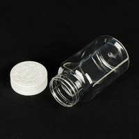 Bouteilles à compartiments personnalisées transparentes à large ouverture en PET pour compléments alimentaires, scellables, vides, pour pilules, capsules et comprimés