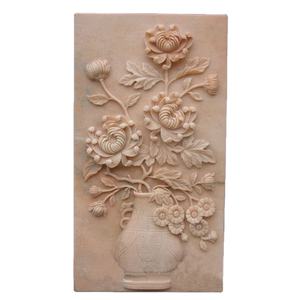 Patung Ukiran Bunga Marmer Gaya Antik Tiongkok Ukiran Dinding - Product Image 1