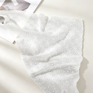 Solid Floral Eyelet Triangle Headscarf Women <b>Sweet</b> Hollow Fabric Tie Headband Lace Head Kerchief Boho Hair Wrap Accessories - Product Image 3