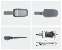 Lámpara de Calle LED de Alta Calidad de 50w 100w 150w, IP65, Aluminio Fundido a Presión, Impermeable, 150LM, para Proyectos