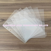 Diviseur A5 transparent en PP avec pochette imprimée personnalisée recharge en plastique Pages d'index 6 feuilles Diviseur de planificateur avec onglets transparents