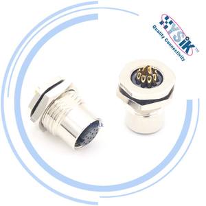 Conector de cable circular M12, 12 Pines, resistencia a altas temperaturas IP68 (-25 ℃ ~ + 125 ℃) para uso en exteriores - Product Image 2