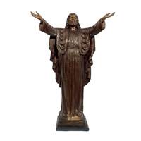 Sculpture de la Vierge Marie en bronze patiné antique, faite à la main, moulage à la cire perdue, statue de Notre-Dame, ornement religieux catholique