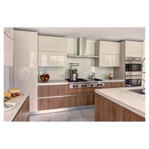Gabinete de Cocina Moderno <span class=keywords><strong>Prima</strong></span> Mate Personalizado con Tablero de Melamina y Grifo Incluido - Product Image 5