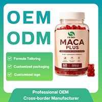 Gummies Maca Plus OEM ODM Marque Privée 7500mcg Énergie Équilibre Hormonal Soutien Fessiers et Hanches