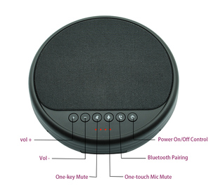 360 °   Altavoz para Conferencias con Captación de Voz, Micrófono USB y Bluetooth con Matriz de 2-4 Micrófonos para Reuniones <span class=keywords><strong>Zoom</strong></span>/<span class=keywords><strong>Teams</strong></span>, Oficina en Casa - Product Image 5