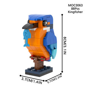 MOC3057-3068 Mattoncini MOC Animali Uccelli: Cardina, Gabbiano Reale, Petore, Oca Grigia - Blocchi da Costruzione Fai da Te, Giocattoli Educativi per Bambini - Product Image 5