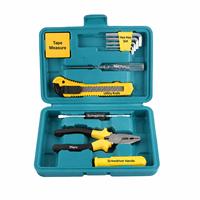 Kit d'outils d'entretien domestique avec marteau, ruban à mesurer, clé, tournevis, pinces pour les travaux de réparation d'appareils électroménagers et de climatisation