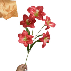 Bouquet de fleurs artificielles en soie, décoration de mariage, décoration de la maison, légères, gaufrées, conçues pour les événements et - Product Image 5