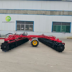 Herse à disques robuste pour tracteur agricole avec engrenages et roulements, haute productivité, hydraulique, pour l'agriculture 80 CV+, garantie 1 an - Product Image 3