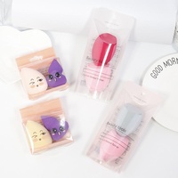 Ensemble d'éponges de maquillage professionnelles en forme de champignon, applicateur de fond de teint doux, marque privée, logo personnalisé, outil cosmétique facial OEM