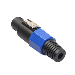 Conector de Audio Cuádruple de 26 mm, Enchufe de Altavoz con Aislamiento Azul, Instalación en Línea - Product Image 2