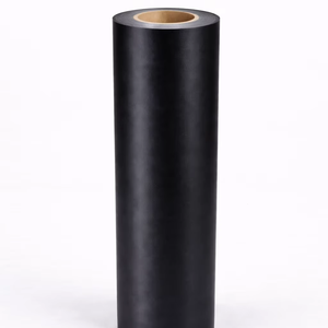 Rouleau de film vinyle auto-adhésif KPTECH noir mat en PET, installation facile pour armoires et pièces de mobilier moderne - Product Image 1