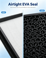 Penggantian Filter LV-PUR131 untuk Pembersih Udara Pintar Levoit LV-PUR131S, Set Karbon Sarang Lebah HEPA Sejati H13 Pengganti LV-PUR131-RF