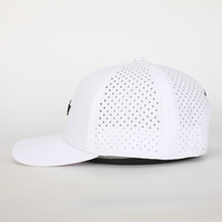 Gorra deportiva personalizada de 5 paneles al por mayor, gorra bordada en 3D, estilo deportivo informal desgastado liso para ciclismo con agujeros láser en la espalda