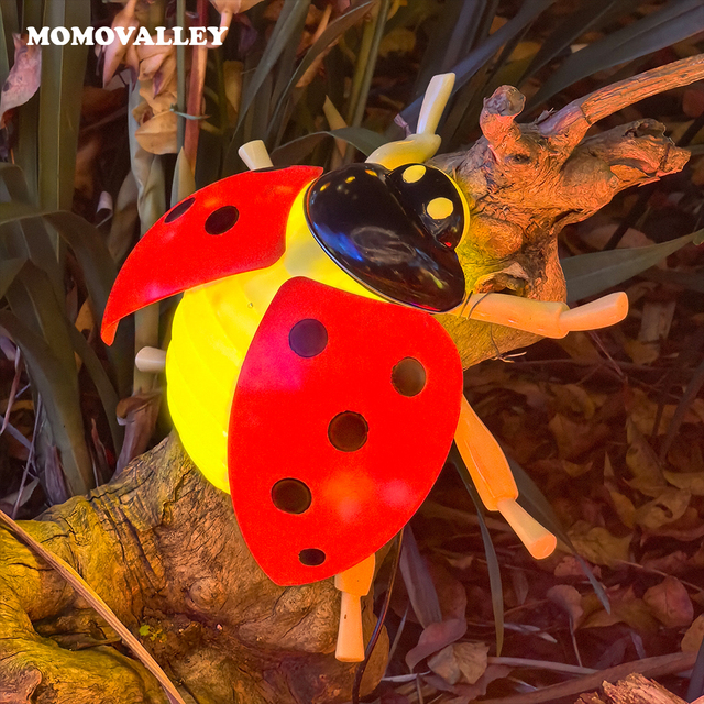 Momovalley 3D Moving Dynamic Cute Fun Realistic Animal Toys for Kids Ladybug Night Light LED Light for Children Room Decor