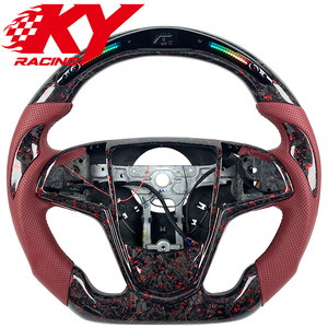 Volant de course personnalisé en fibre de carbone forgée avec LED pour Cadillac ATS ATS-V CTS CTS-V Coupé - Product Image 1