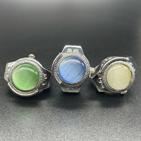 Montre-bague à quartz avec pierre précieuse, bijou tendance pour hommes et femmes, idéale pour le commerce transfrontalier