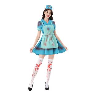 Costume de cosplay sexy d'infirmière ou de médecin pour femme, imprimé sanglant, pour Halloween 2026 – Robe de performance d'horreur - Product Image 4