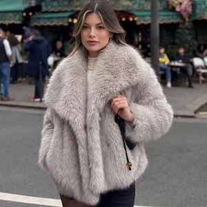 Cappotto Invernale in Finta <span class=keywords><strong>Pelliccia</strong></span> d'Agnello Stile ZA, Nuova Giacca Ecologica in Finta <span class=keywords><strong>Pelliccia</strong></span> per Donna - Product Image 1