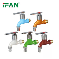 Robinet de cuisine mural en plastique IFAN 1/2 pouce pour tuyau d'eau, raccord de jardin
