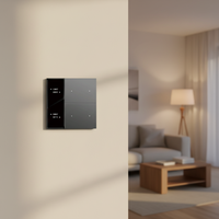 Panneau de commande intelligent KNX/EIB pour maison connectée avec écran d'affichage, personnalisation des textes sans gravure, PC à détection tactile